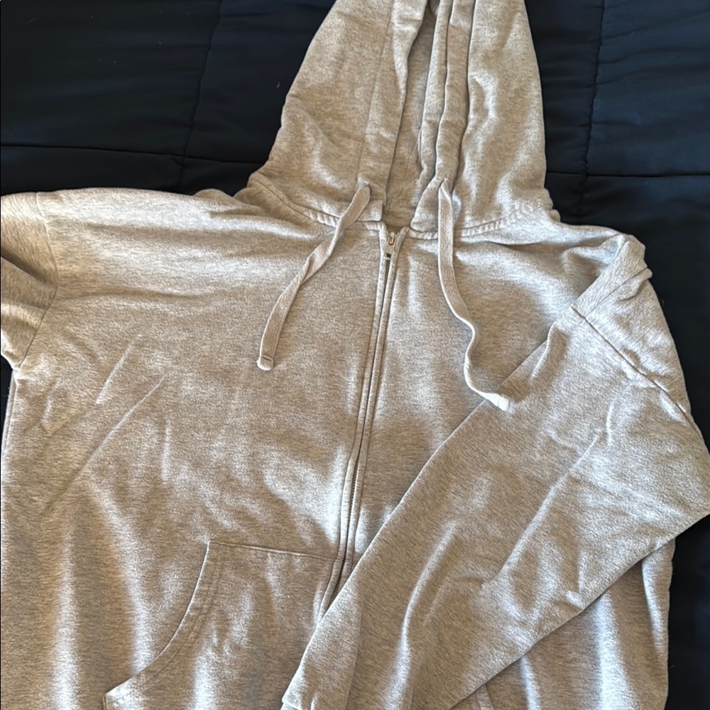 Gray Zip-Up Hoodie